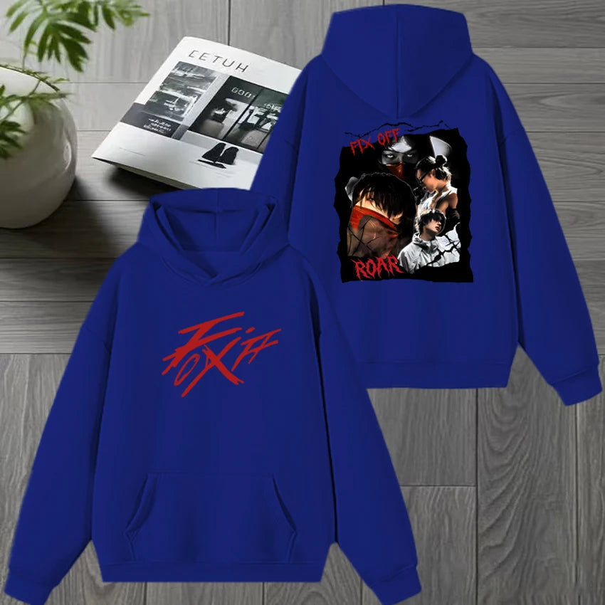 ATEEZ Mingi 2025 New Album Double Sided printed Sweatshirt Autumn Winter Men women Trend Y2k White Hoodie Unisex Fleece pullover