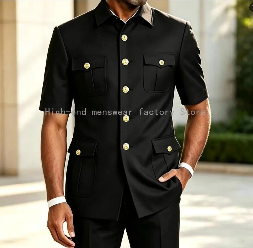 New Designal Brown Suits for Men Slim Fit Elegant Wedding Party Tuxedo Formal Business Casual Male Suit 2 Piece Set Jacket Pants