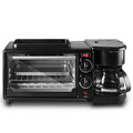 3 in 1 Breakfast Station with Coffee Maker Toaster Oven and Hot Plate Multifunctional Kitchen Appliance for Home Use Compact