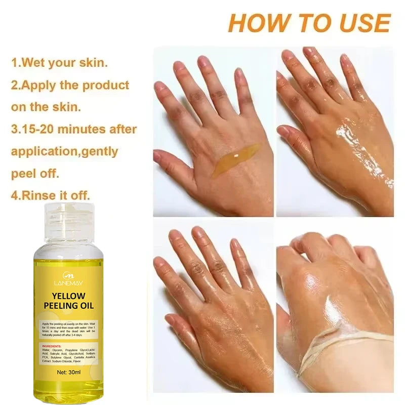 Yellow Peeling Oil Body Cleansing Exfoliation For Tender Glowing Skin Finger Joint Whitening Moisturizing Care Beauty Products