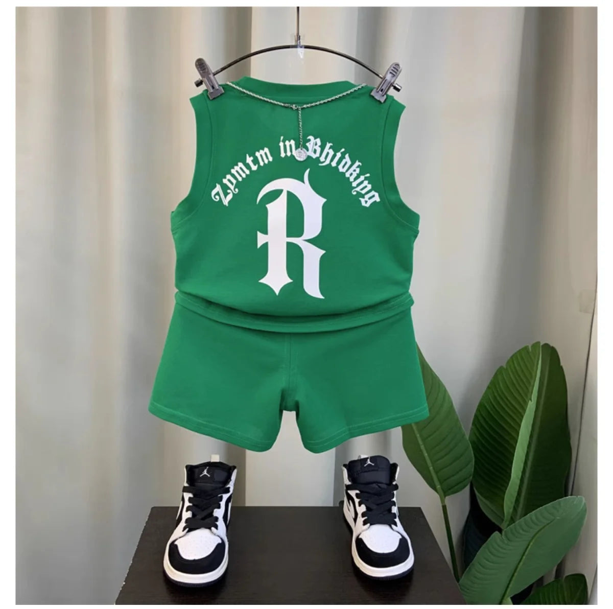 Children's Summer Clothing Set 2026 New Fashionable Boys and Babies Sleeveless T-shirt Shorts 2-Piece Girls' Casual Sports Set