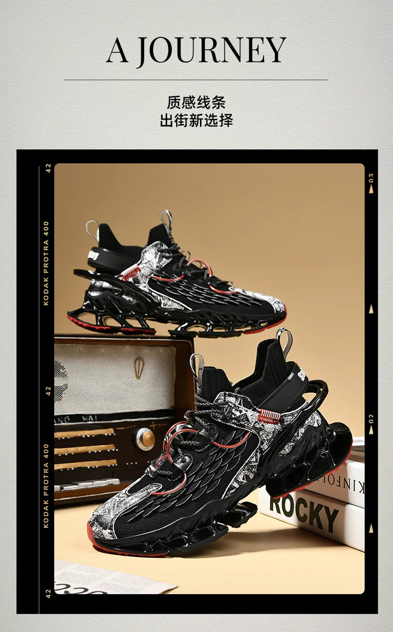Men's Casual Sneakers Breathable Luxury Trainer Race Shoes Fashion Loafers Running Shoes for Male Comfortable Tenis