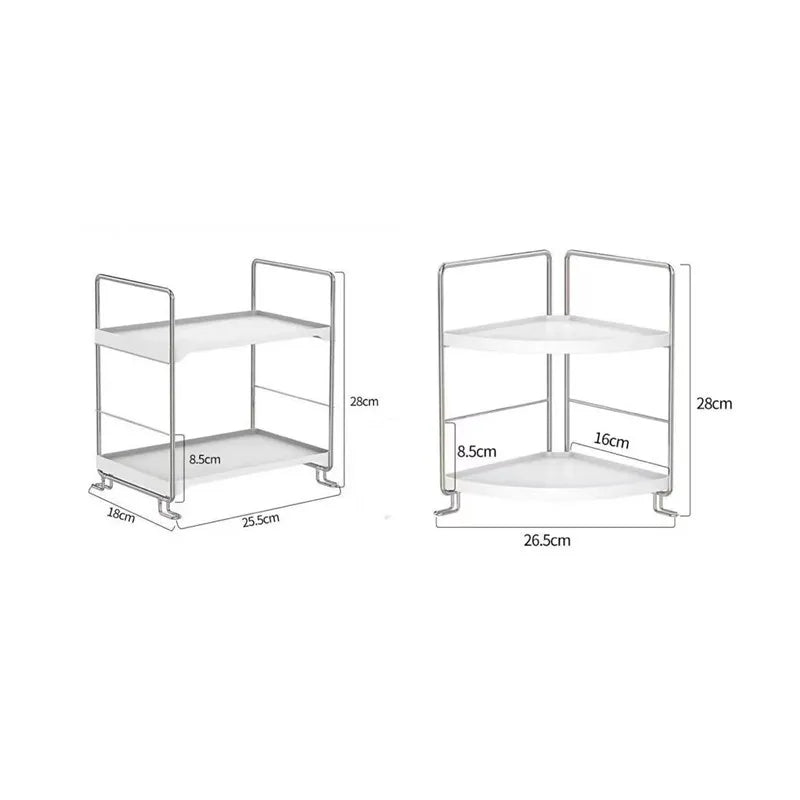 Desktop Organizer Rack Cosmetic And Skin Care Products Storage Shelf Iron Material Bedroom Living Room Kitchen Bathroom Use