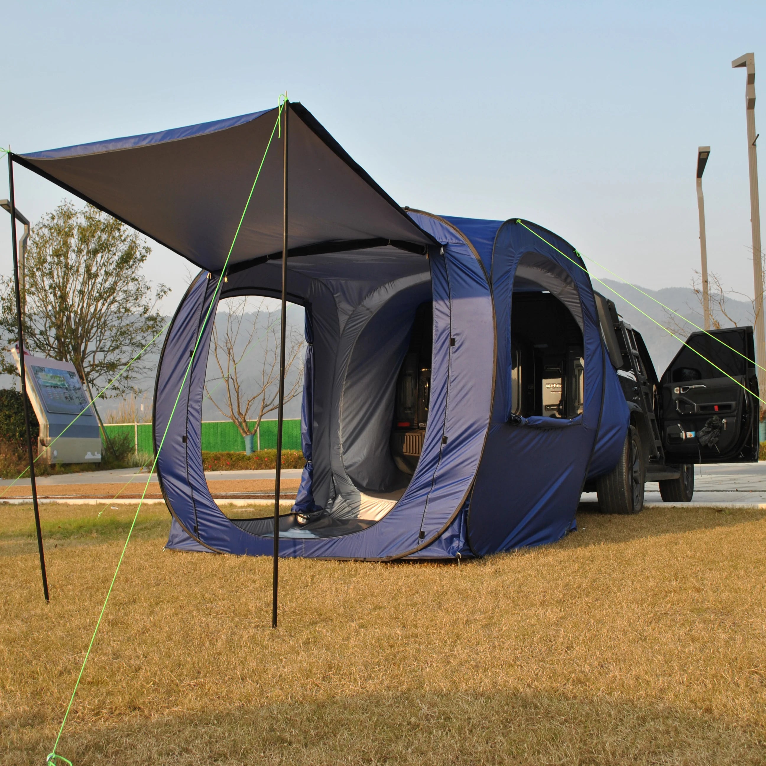 Car Tent trailer Tent, Car Tailgate Tent,Pop Up Car Rear Tent, SUV Tents Car Tents for Campers Multipurpose Truck Tent
