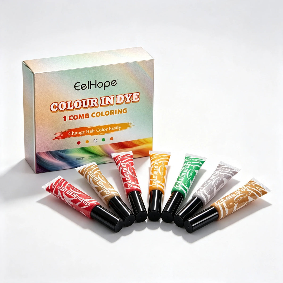 Temporary Hair Coloring Agent Kit Coverage Gray White Hairs Non‑irritating Evenly Bold Trendy Hairstyles Disposable Color Dyeing