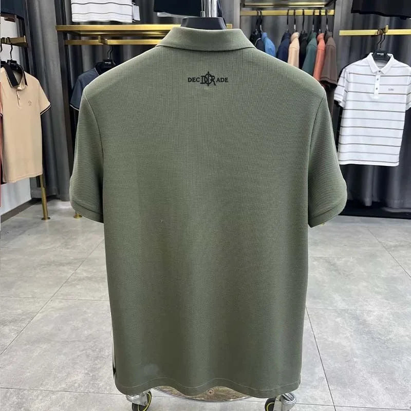 100% pure cotton high-end short sleeve men's polo shirt summer designer luxury brand embroidered Paul T-shirt fashion men's wear