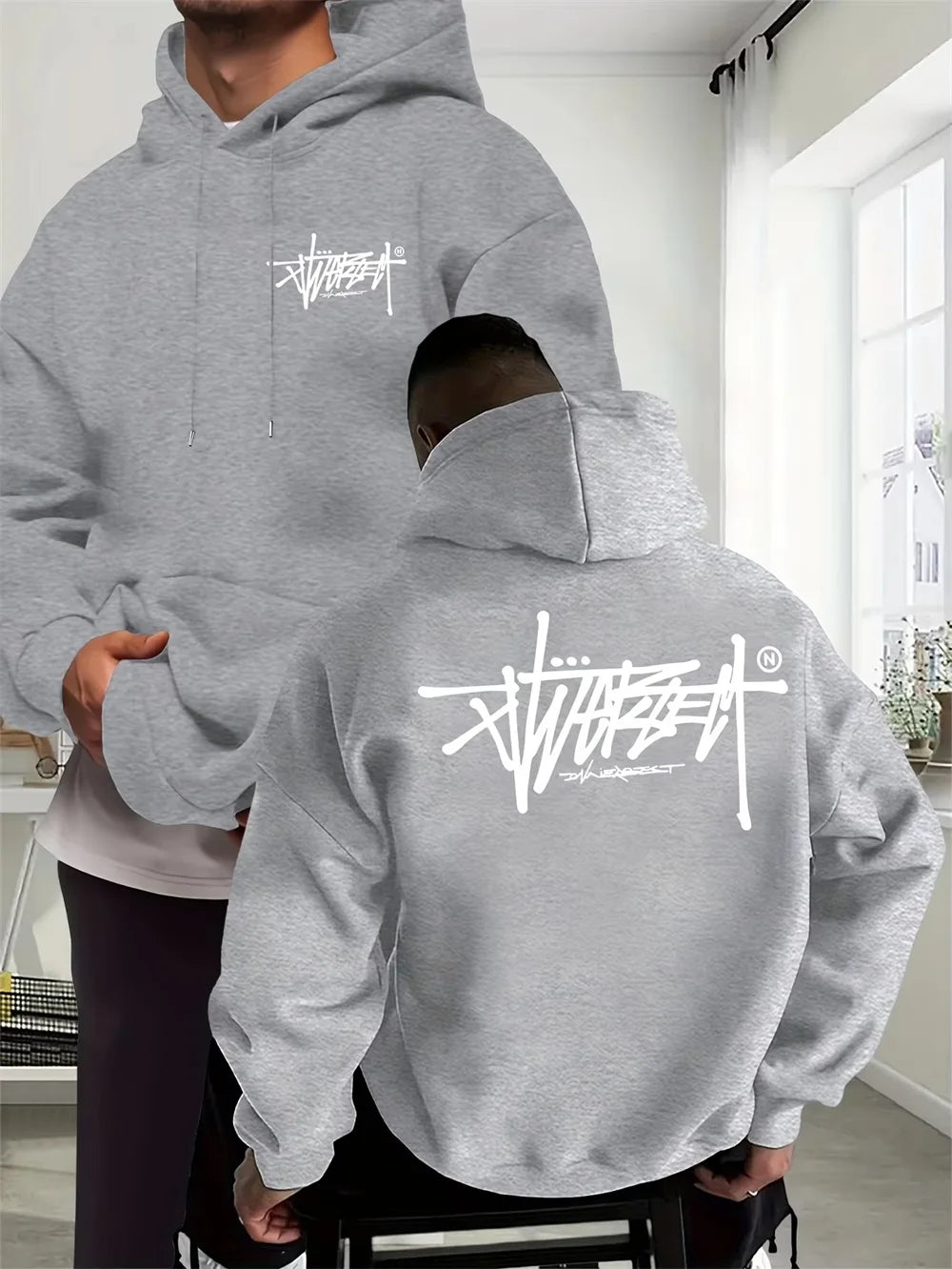 Man Hooded Sweatshirts All Season Daily Casual Sports Hoody Coats Home Outdoor Comfort Pullover Hoodies Fashion Men's Clothes