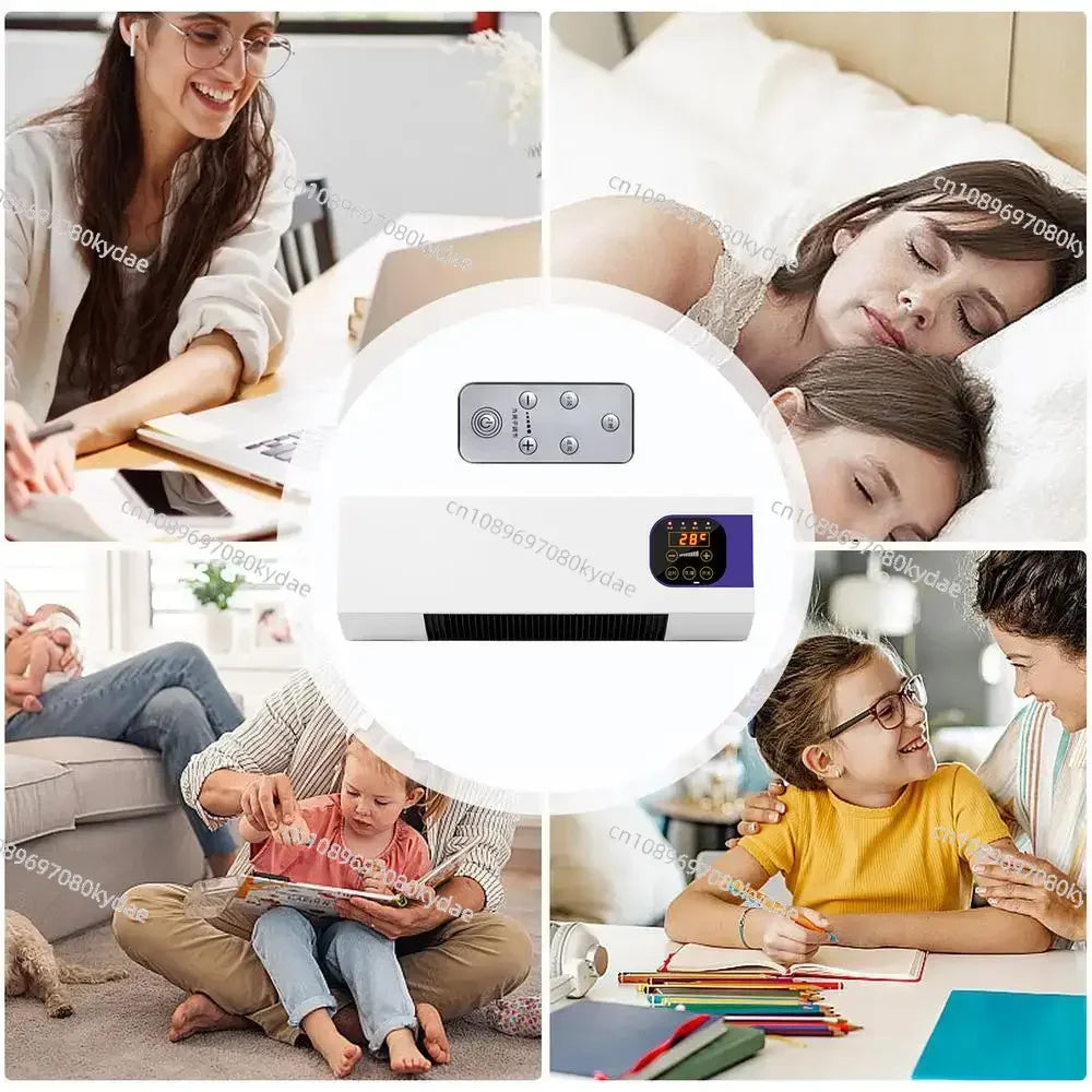 Room Air Conditioners 2000W Wall Mounted Air Conditioners with Remote Control Winter Warmer Small Multifunctional Cooling