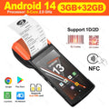 Android 14 Handheld Terminal Android 11 POS Receipt Printer 58mm Portable Machine 5.5 HD Support 1D 2D Barcode Scanner NFC WIFI