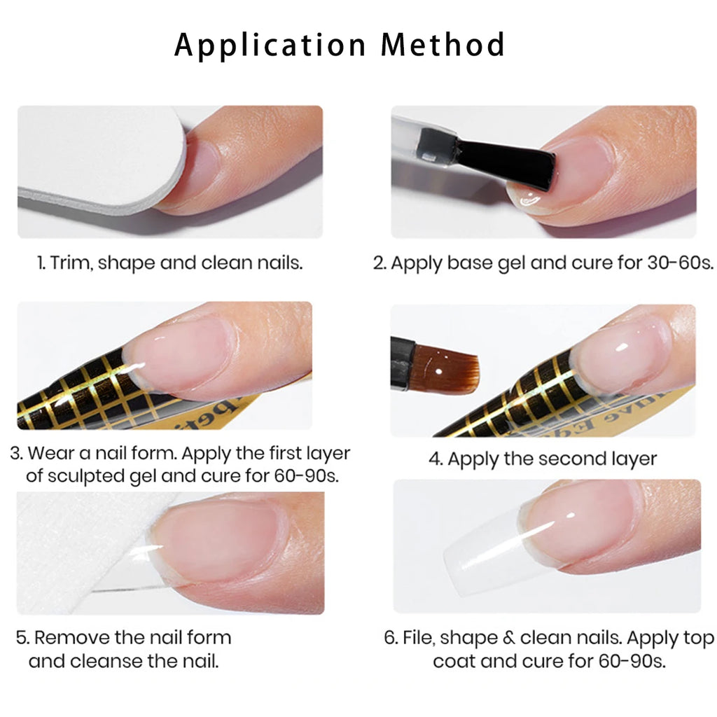 Jillnails Liquid Builder Nail Gel TPO Hema Free for Nail Extension Pink Brown Nude Milky White 50g/100g Nails UV Gel