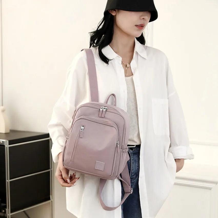 Waterproof Backpack for Women Travel One Shoulder Bag Designer Casual Backpack Lightweight Small Soft Anti Theft Sac Luxe Femme