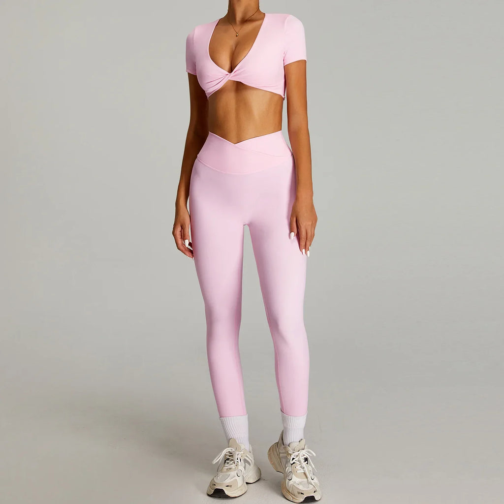 2025 New Women's High Waist Yoga Set - Seamless & Breathable 2-Piece Workout Outfit for Gym, Pilates & Running (+3 Colors)
