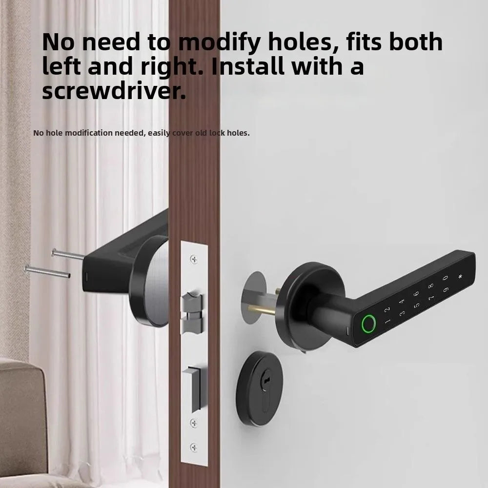Remote Lock Smart Fingerprint Door Lock Smart Password Electronic Digital Door Handles WiFi Gateway Key Biometric Door Lock