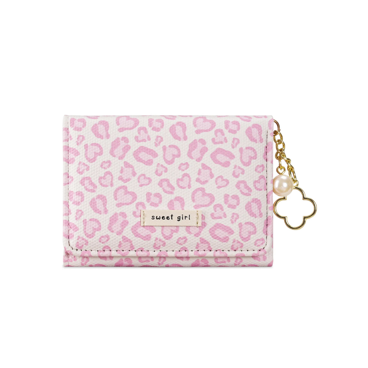 Mini Bifold Women's Wallet, Polka Dot PU Multi-functional Key Hanging Card Holder Purse for Daily Outing Small Gift
