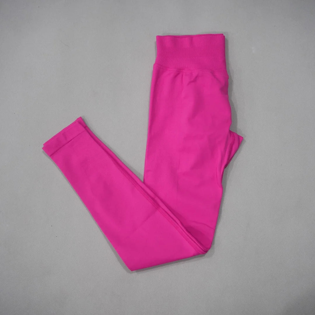 DF-LOGO Women Seamless High Waist Yoga Leggings Butt Lifting Push Up Compression Pants Tummy Control Anti-Squat Quick Dry for