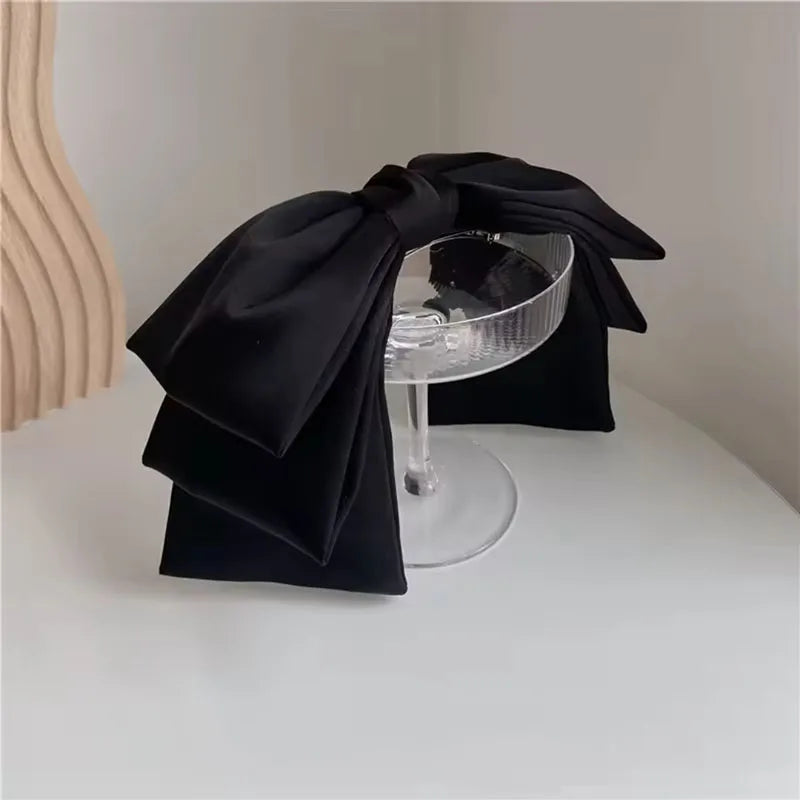 1pc Elegant Large Bow Hair Clip Multi-Layer Satin Spring Hairpins for Women Girls Fashion Sweet Retro Hair Accessories