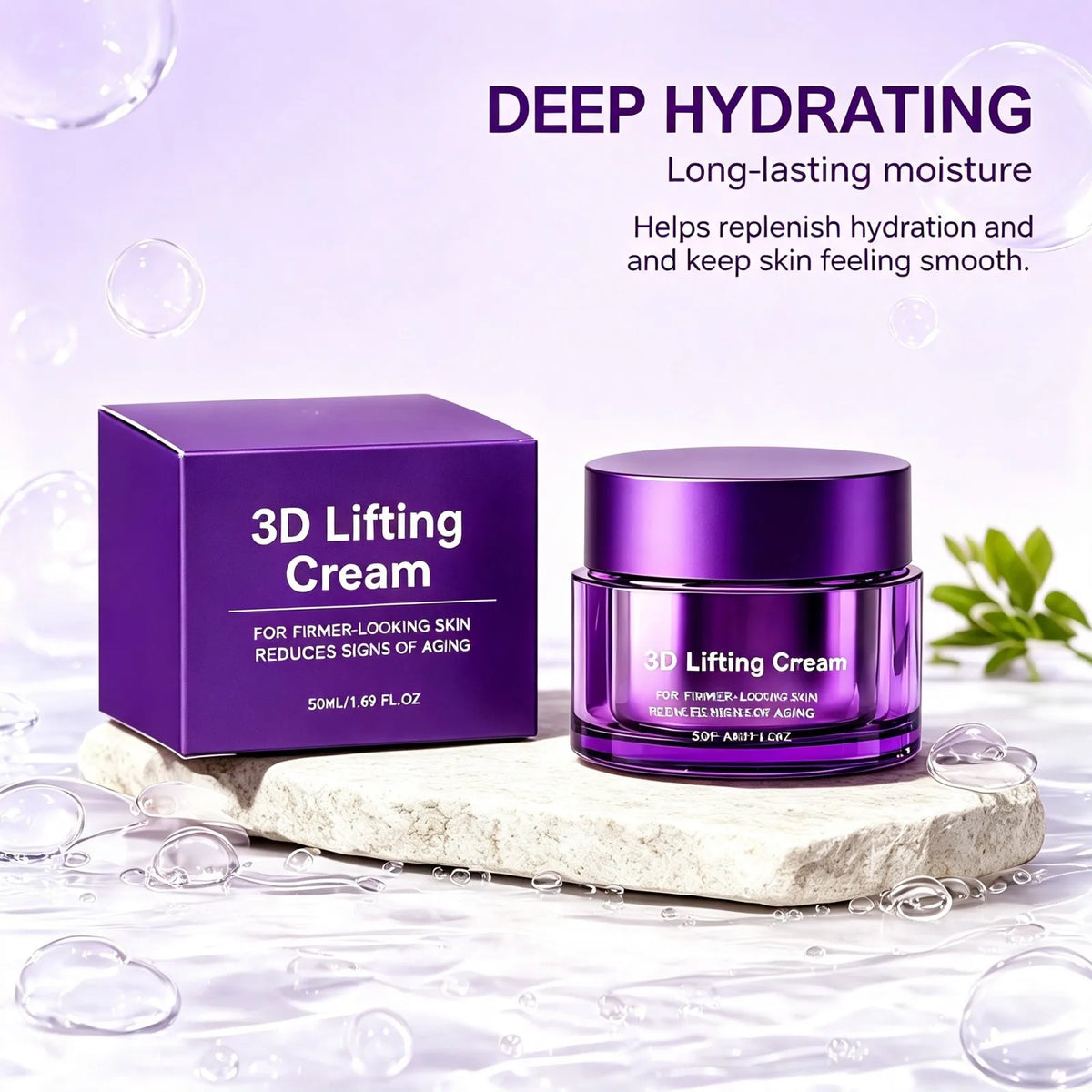 3D Lifting Face Cream Firming Contour Smooth Fine Lines Deep Hydrating Repair Moisturizer Skin Elasticity Face Care Cream 50ml