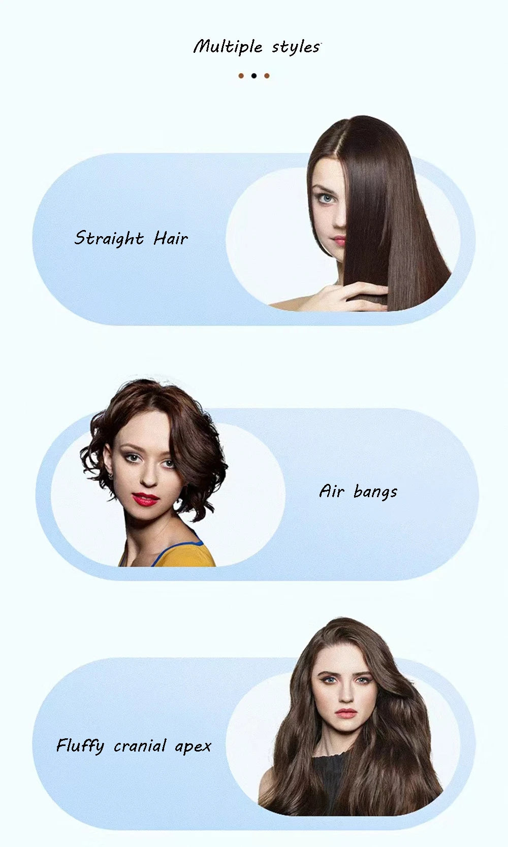 Electric  Double-tube Hot Comb Hair curler Hair Straightener Comb Negative Ion Anti-Scalding Styling Tool Straightening Brush
