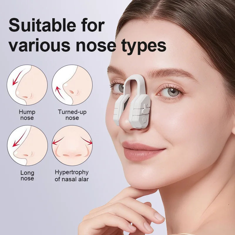 New Beauty Nose Sculpting Massager Clip Silicone Nose Shaper Microcurrent EMS Pulse Technology Lift-Up High Bridge Nose