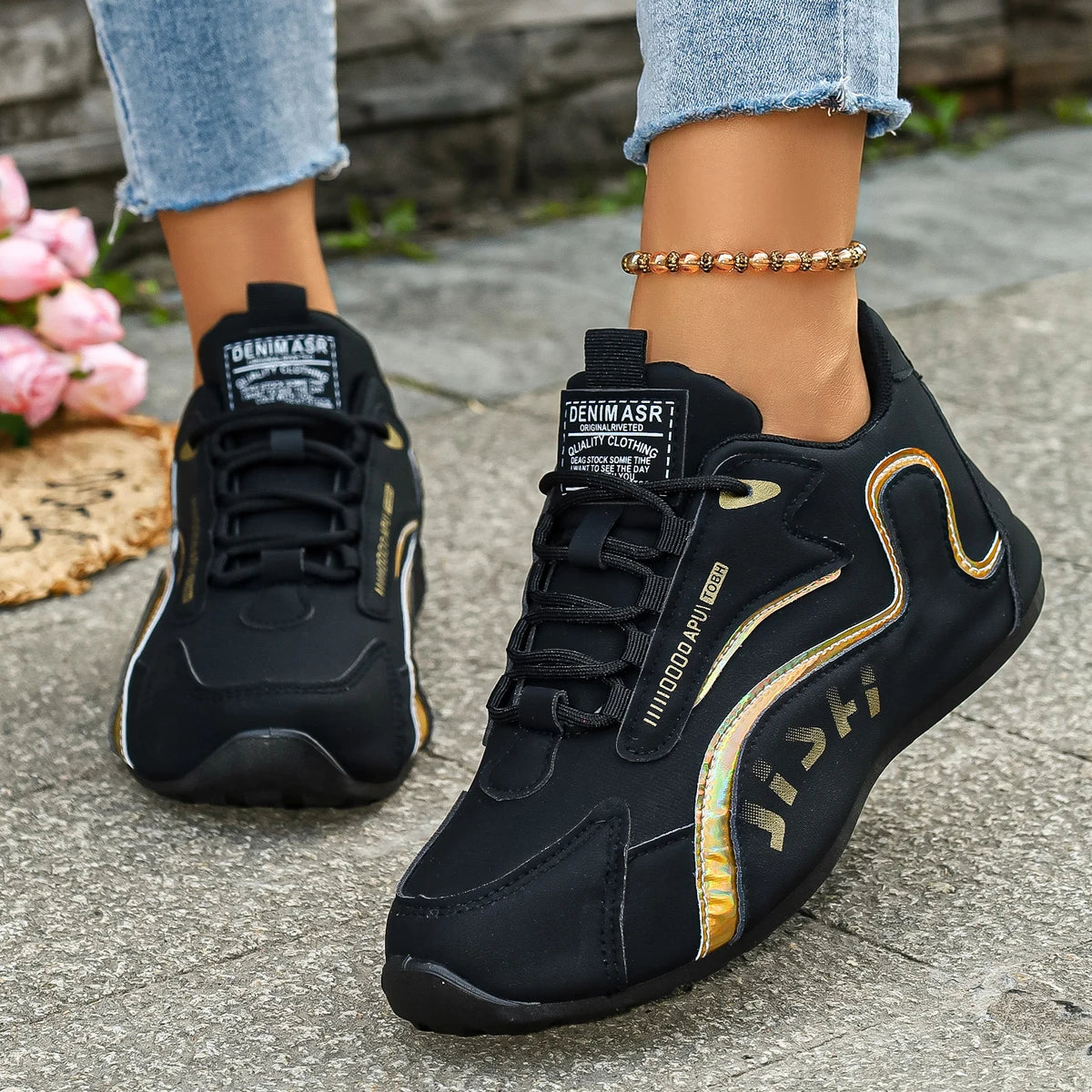 1 Pair of Women's Shoes with Inner Height Adjustment, Suitable for All Seasons, Breathable and Comfortable, Plus Sizes, Sporty C