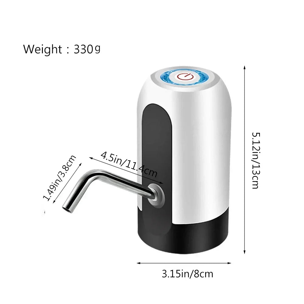 USB Rechargeable Water Bottle Pump 5 Gallon Water Bottle Dispenser Camping Portable Electric Water Dispenser Reusable