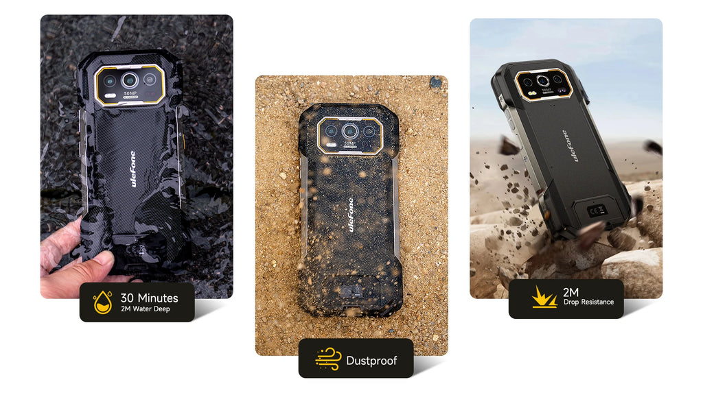 Ulefone Armor 27 Pro 5G 10600mAh Smartphone 50MP Camera 64MP Night Android 14 Rugged Phone Up to 24GB+256GB NFC Waterproof Phone