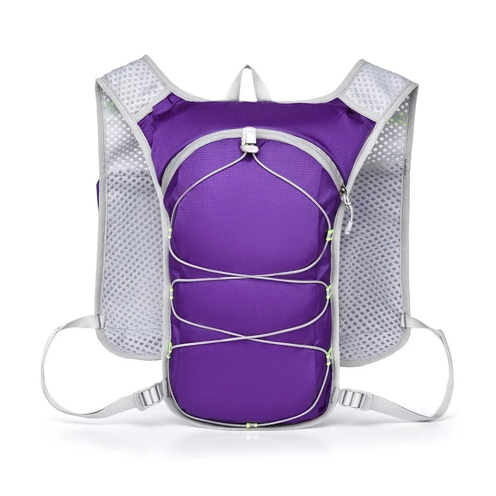 Waterproof Polyester Running Water Bottle Storage Vest Breathable With Phone Holder Marathon Hydrating Backpack Reflective