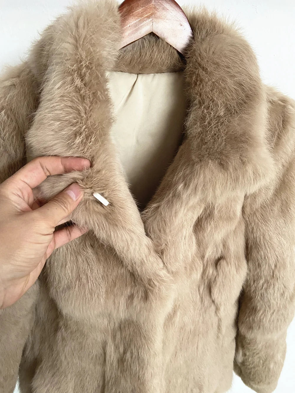 Natural Rabbit Fur Coat Women Winter Jacket Real Leather And Fur Bolero Women's Clothing Female Outerwears With 2025 Black Cold