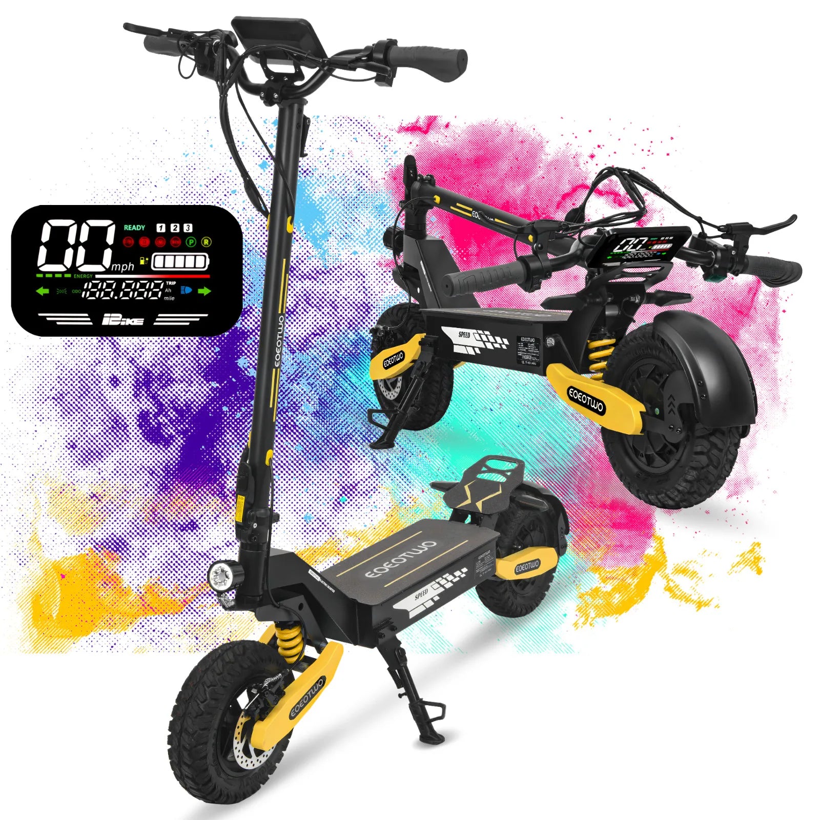 1200W Electric Scooter for Adult 48V13AH 28MPH 11'' Off-road Commuting E-Scooter