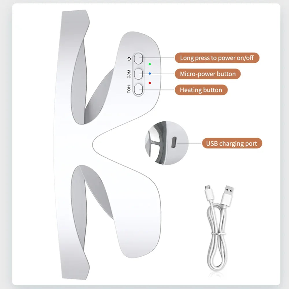 Smart Eye Massager 3D Red Light Eye Fatigue Dark Circles Relaxing Under-Eye Glasses Massage Beauty Machine