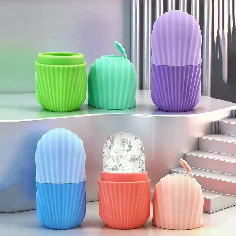 Beauty Face Lifting Massager Silicone Ice Cube Trays Facial Eye Roller Ice Ball Contouring Reduce Acne Skin Care Tool Reusable