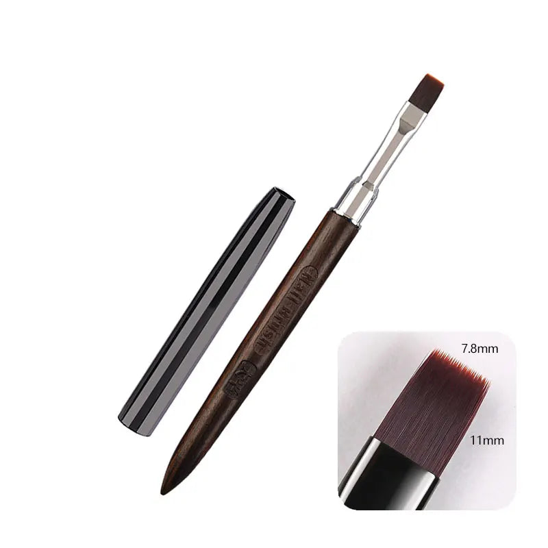 Nails Art Liner Brushes Wooden Handle Phototherapy Acrylic UV Gel Brush for Elongated Lines Painting Professional Manicure Tool