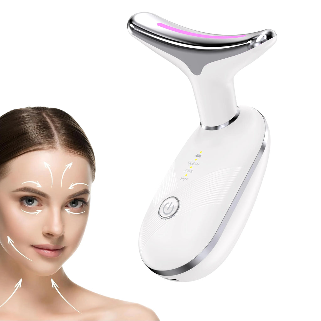 Red Light LED Facial Massager Face Neck Beauty Device Skin Care Tool with Vibration Face Sculpting Tool for Revitalize Skin