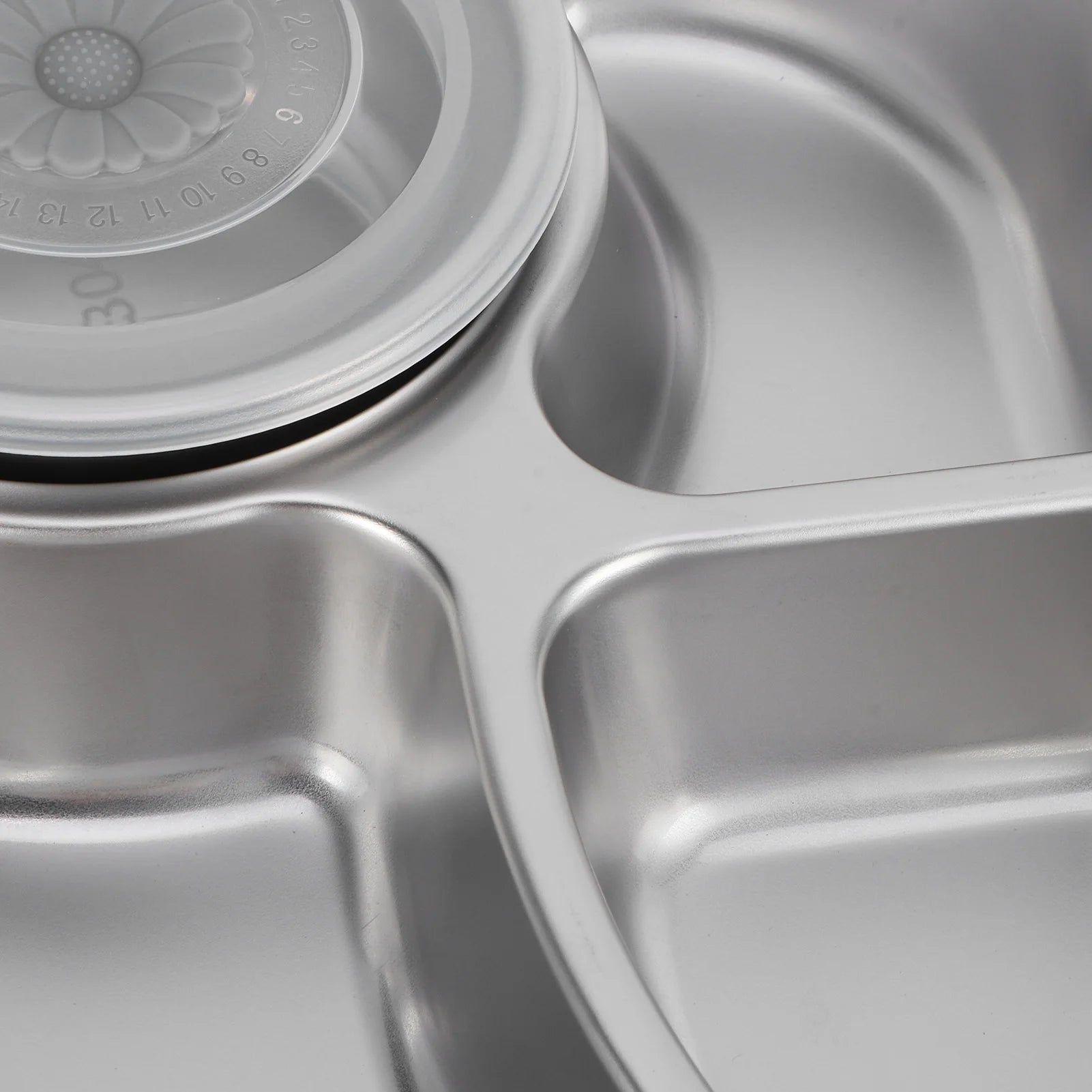 Stainless Steel Lunch Box 4‑Grid Portable Box Food Storage Container for Student Adult Dinnerware Food Storage Container