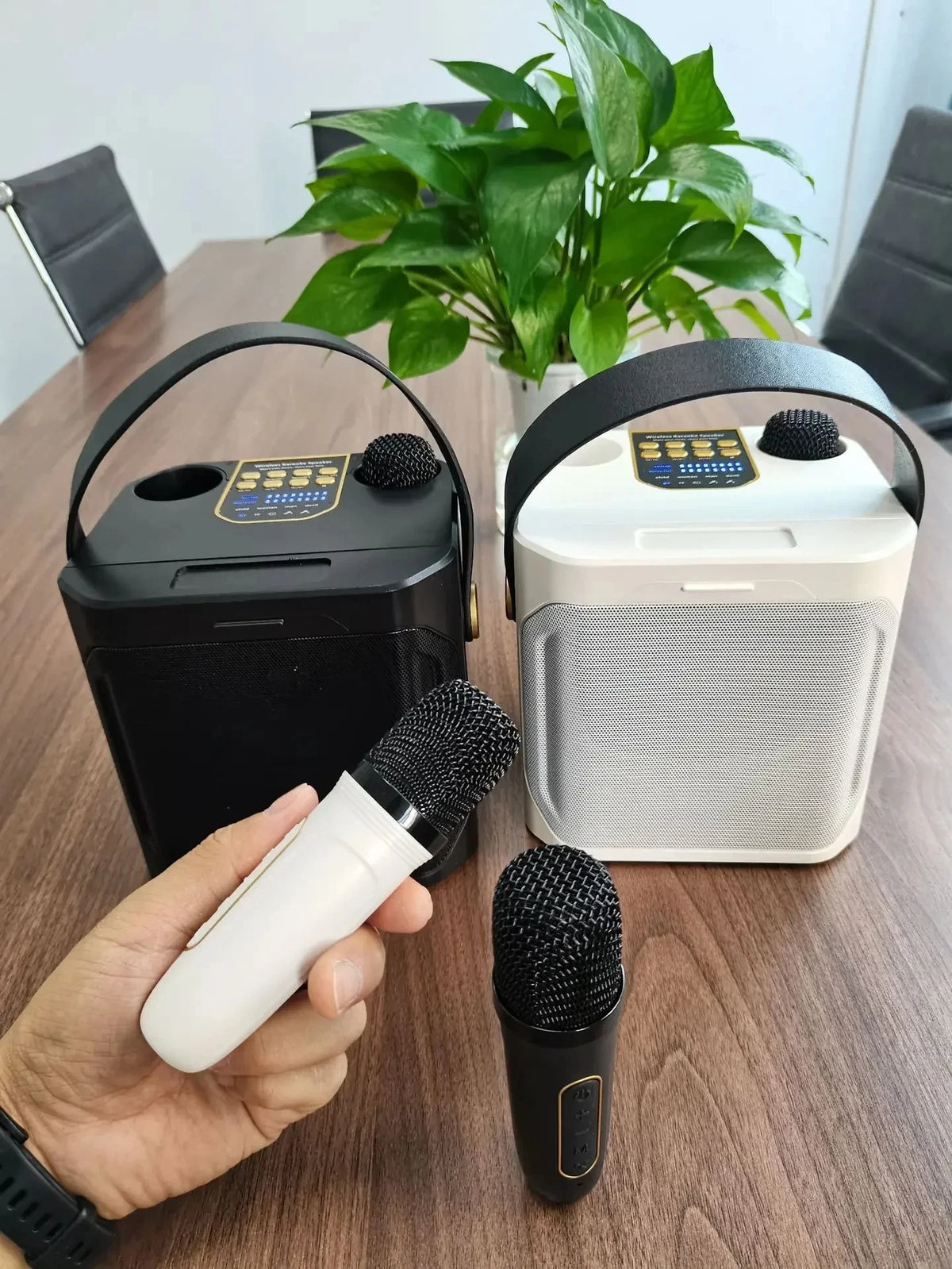 Wireless Subwoofer Portable Powerful Karaoke Bluetooth Speaker With Microphone Sound Box Music Machine High Power Caixa De Som