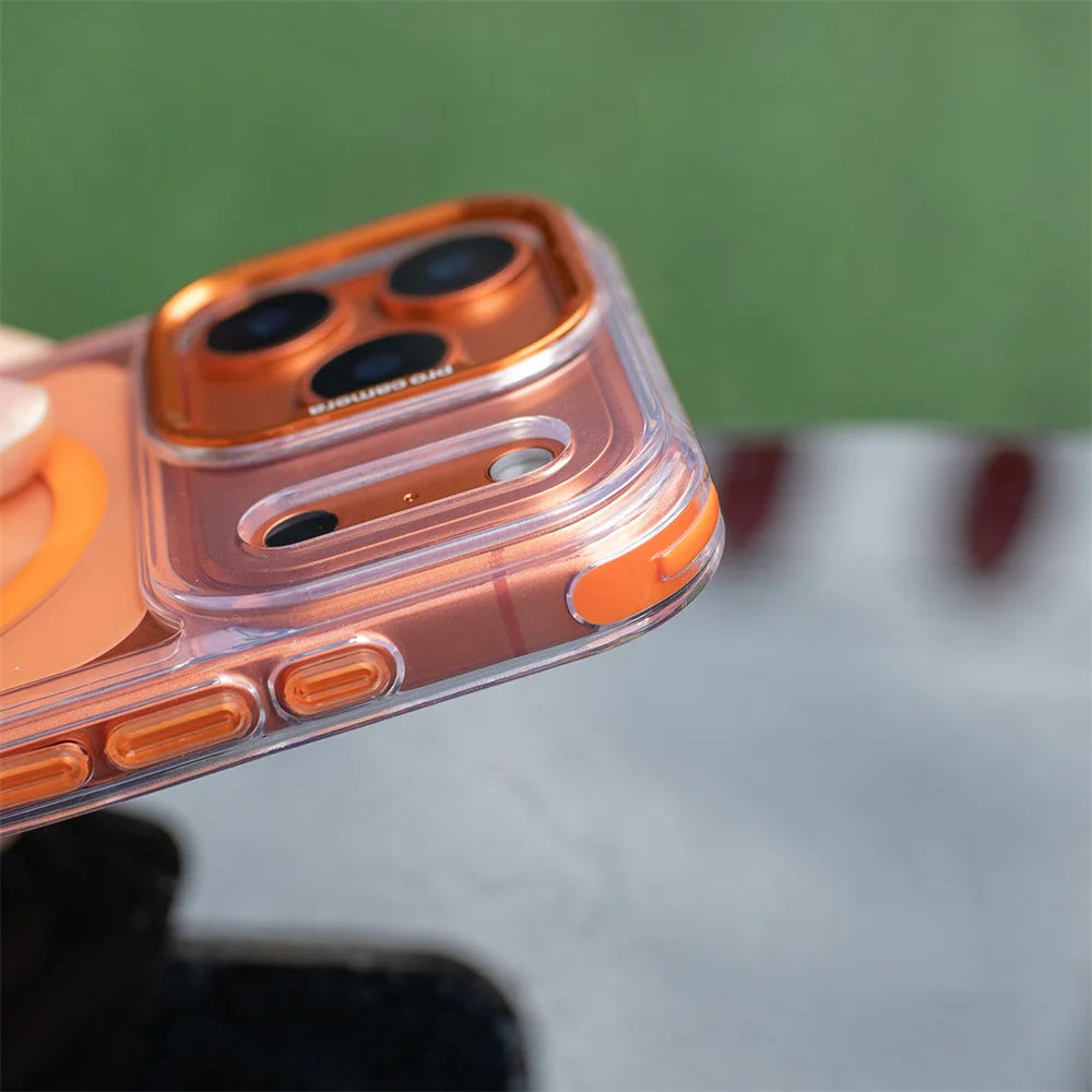 Crossbody Strap For Magsafe Clear Corners Lanyard Phone Case For iPhone 16 17 18 Pro Max Air 14 15 Plus 13 12 Anti-Shock Cover