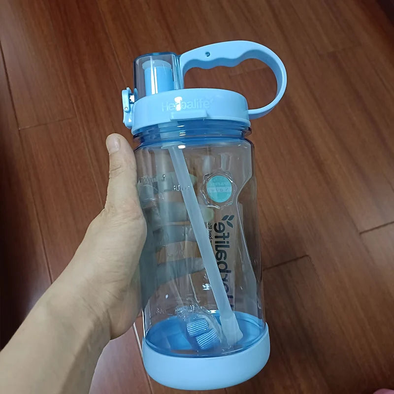 1 Liter Water Bottle Motivational Sports Bottle Leak Proof Plastic Drinking Cup Outdoor Travel Gym Fitness Jugs