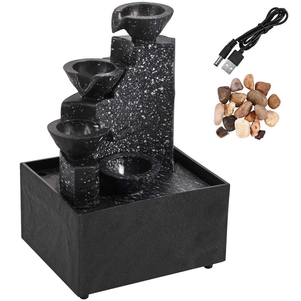 New Desktop Waterfall Decoration Creative Flowing Water Ornaments Small Living Room Office Ornaments Tabletop Fountain Ornaments