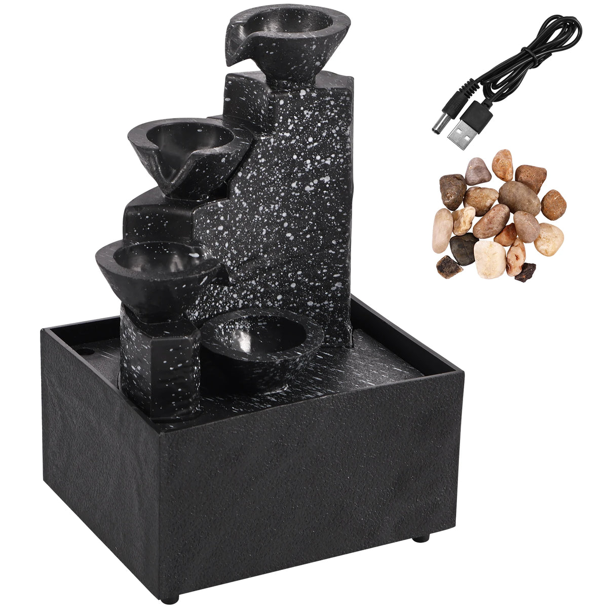 New Desktop Waterfall Decoration Creative Flowing Water Ornaments Small Living Room Office Ornaments Tabletop Fountain Ornaments