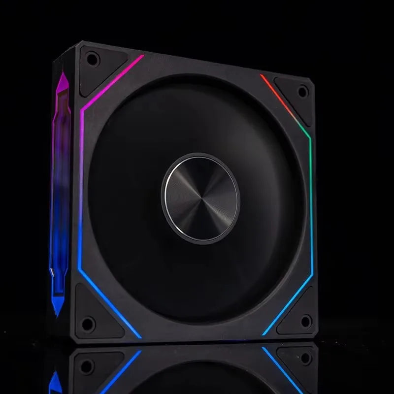LDPCSJ Prism 4RS 120mm ARGB PC Case Fan with Infinity Mirror Design Motherboard Sync 4PIN PWM CPU Cooler Ventilador