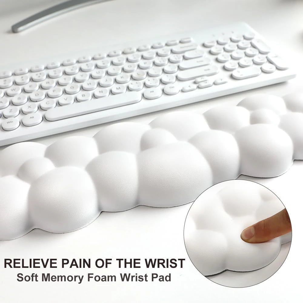 Cloud Shape Wrist Rest Pad Soft PU Material Memory Foam Anti-Slip Desktop Office Gamer Mouse Wrist Rest Pad