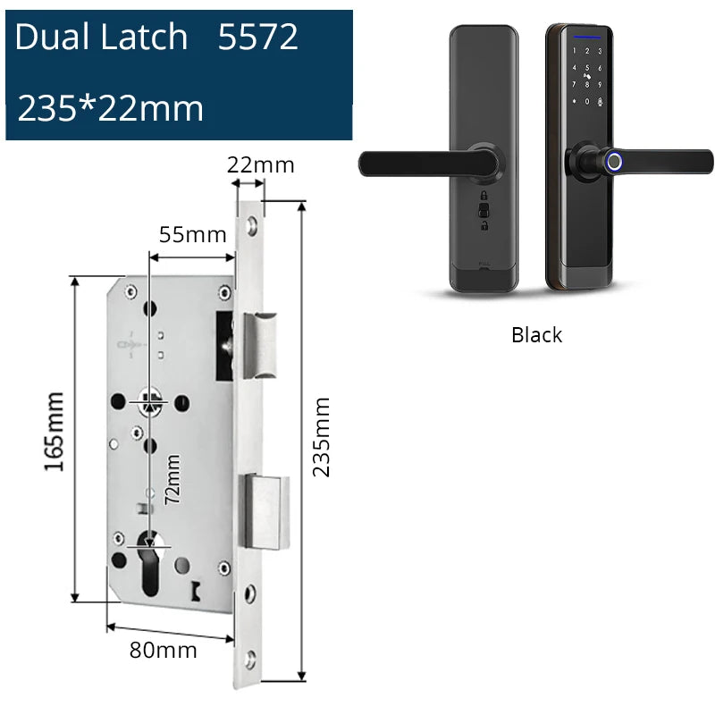 Zemismart Zigbee Fingerprint Door Lock Work with Tuya IC Card Key Password App Unlock with Doorbell Security Mechanical Lock