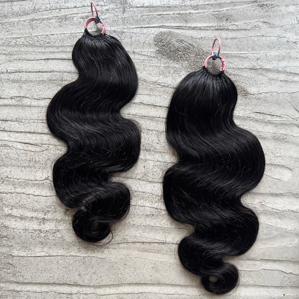 Deep Wave Crochet Hair Extensions Kinky Curly Crochet Human Hair Knotless Pre-Separated Crochet Feather Hair Extensions