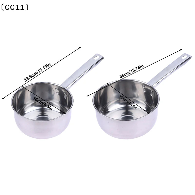 Stainless Steel Water Ladle Pan Pot Thickening Non-stick Suop Pan With Handle Or Plastic Ladle Household Kitchen Gadgets〔CC11〕