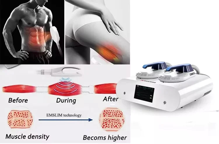 Portable Body Slimming Machine Upgrade 15T Muscle Trainer RF for Home Use 36000 Contractions Session Portable Body Toner for Bel