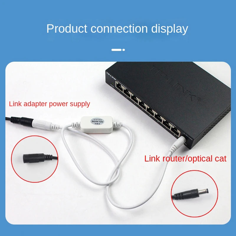 5.5*2.1 Router Timing Restart Controller Fully Automatic Timing Light Cat WiFi Power-Off Intelligent Reset Switch Connecting Wir