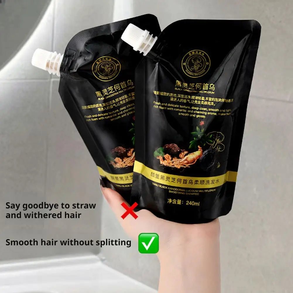 Root Activator Shampoo for Men & Women Strengthening & Volumizing for Fuller-Looking Hair Black Reishi And Polygonum Shampoo