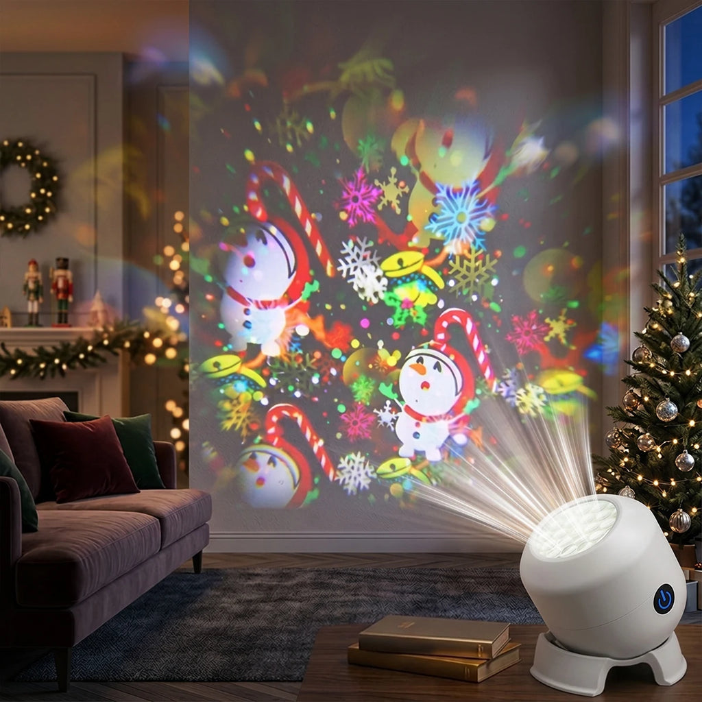 Rotating Projector Night Light USB Power LED Ocean Projector Light Dynamic Atmosphere Lamp for Bedroom Party Decor Birthday Gift