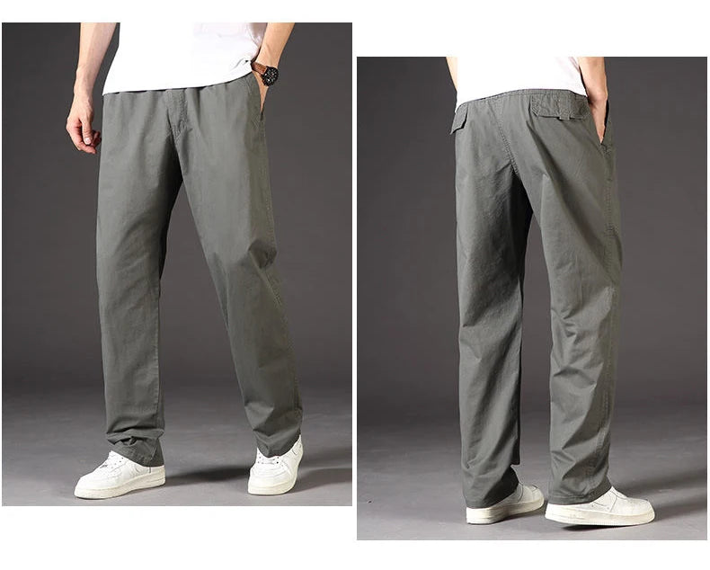 95%Cotton Men's Cargo Pants Summer Work Wear Spring New In Large Size Casual Climbing Joggers Sweatpants Hombre Autumn Trousers