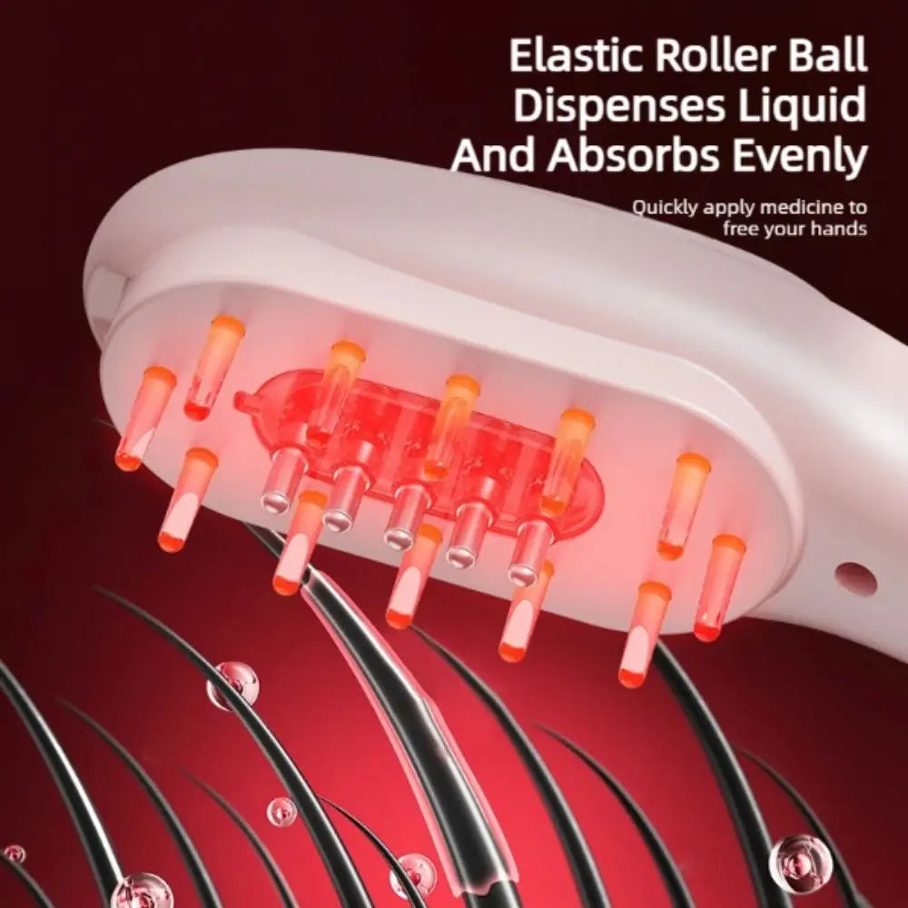 High Frequency Vibration Hair Growth Massage Comb 3 Modes Electric Design Red Light Comb Hair Oil Dispenser Scalp Massager